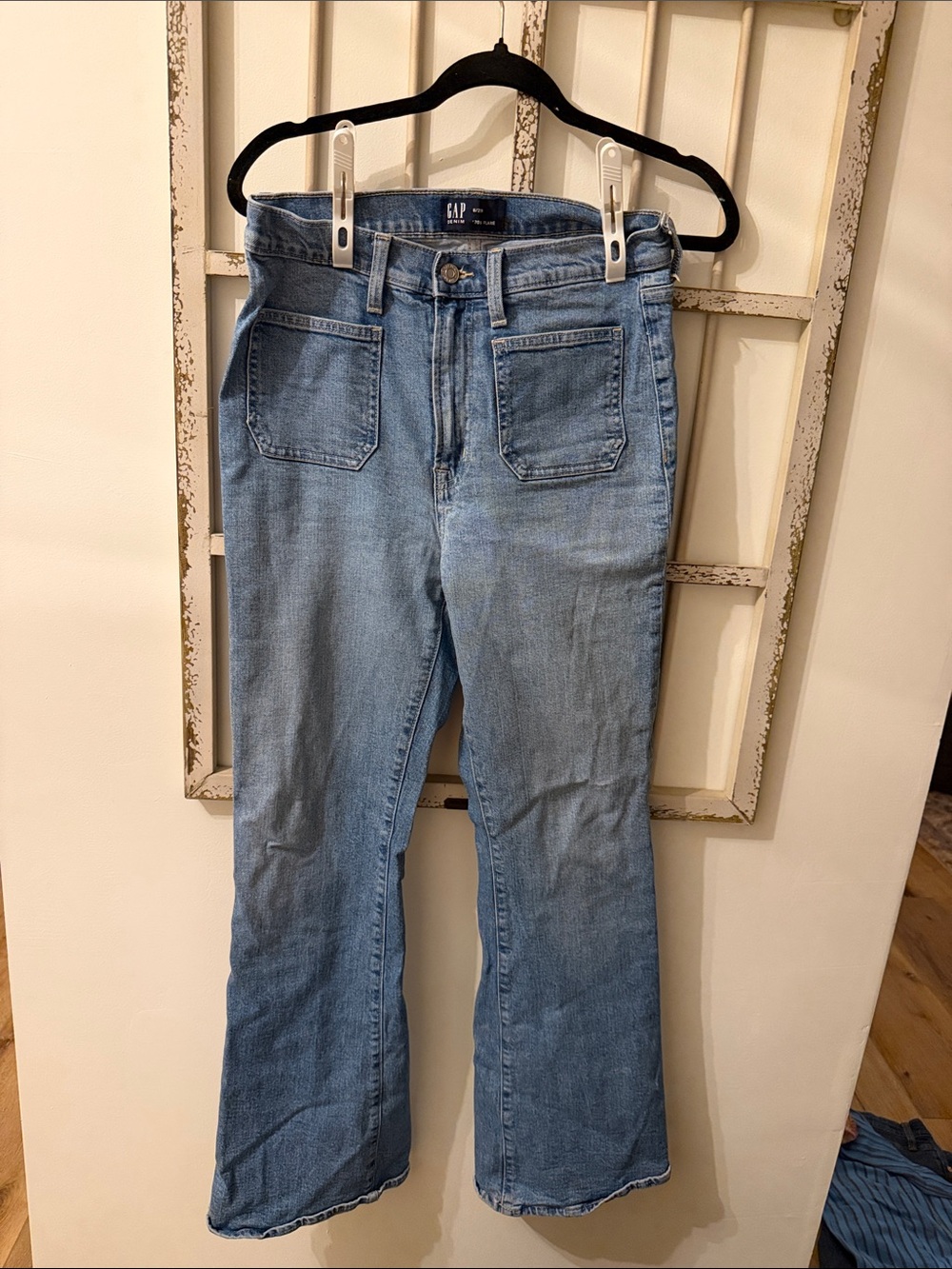 GAP Light Blue High-Rise Flare Jeans